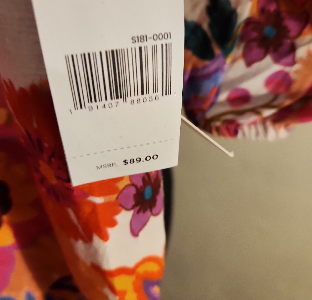 Liverpool Multicolor Floral Split Neck Button Front Blouse Size 1X - Picture 8 of 12